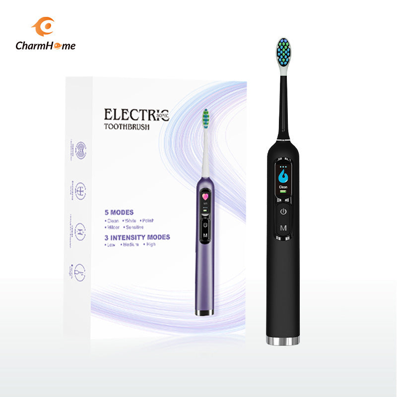 Smart Sonic Electric Toothbrush with LED Display – 5 Modes & 3 Intensities Rechargeable Toothbrush